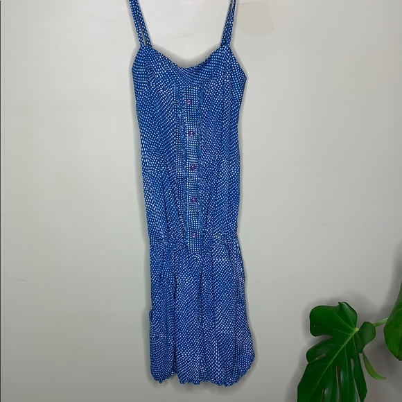 3/$25 blue polka dot romper play suit